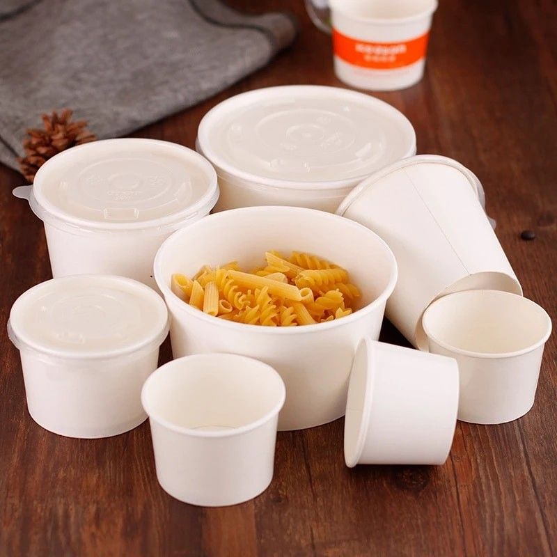disposable food container box and soup cups