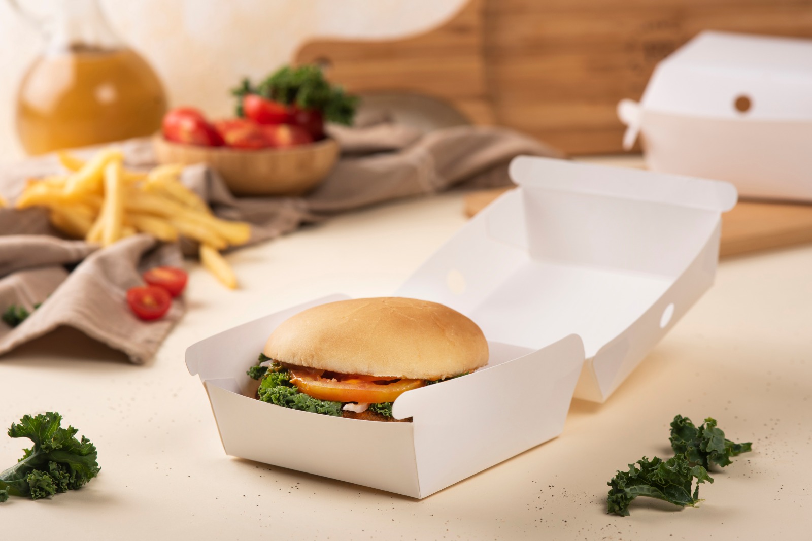 burger packing boxes